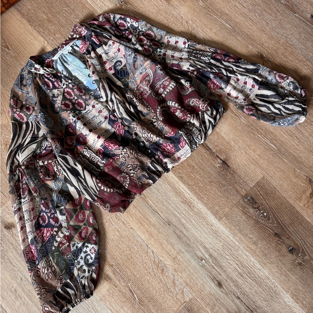 Veronica Beard Brown Multi Jayce Patchwork Paisle… - image 3